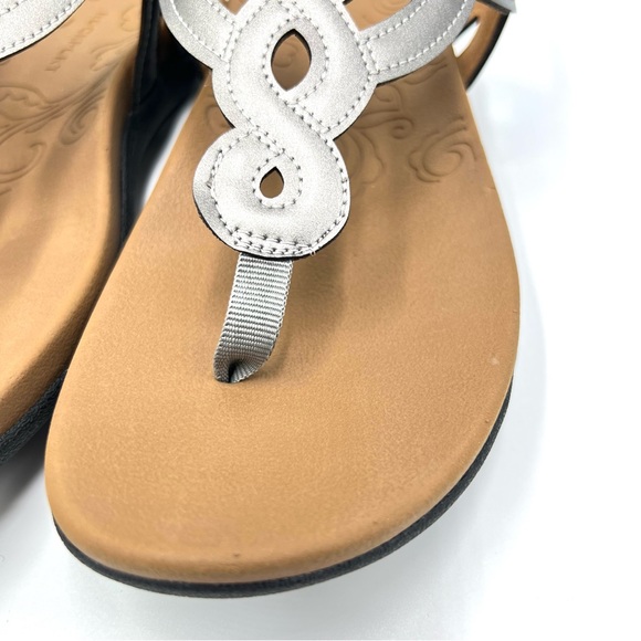 Rockport Women's Ramona T-Strap Pewter Silver Summer Sandals Shoes Size 7 NEW - Picture 5 of 13